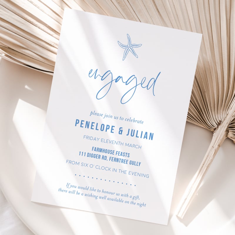 Beach Days Engagement Invitations