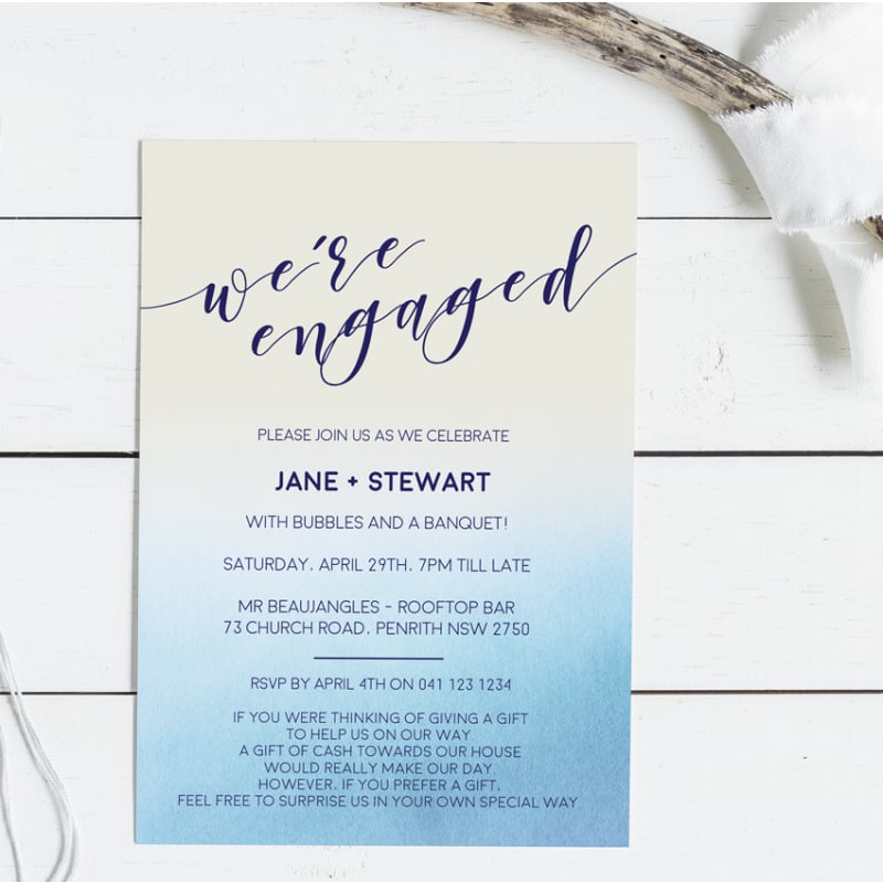 Starfish Engagement Invitations