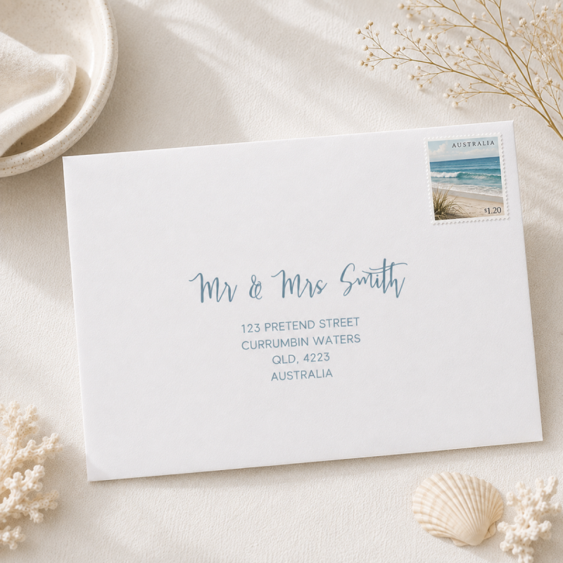 Seabreeze Wedding Envelope Addressing