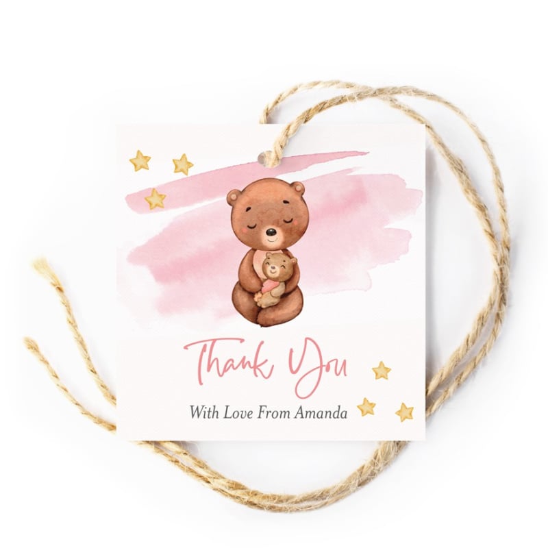 Bear Baby Shower Gift Tags