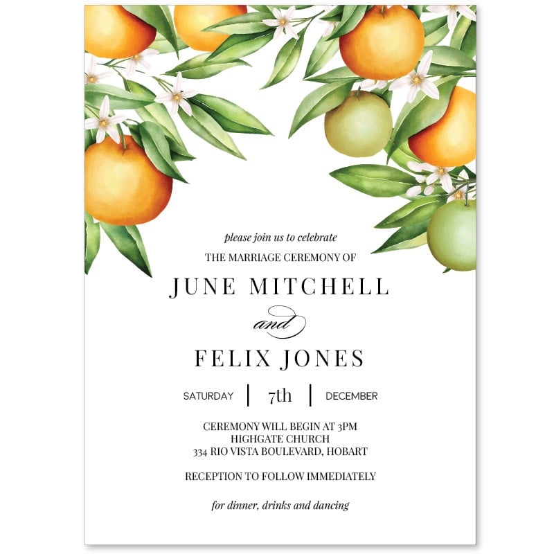 April Wedding Invitations