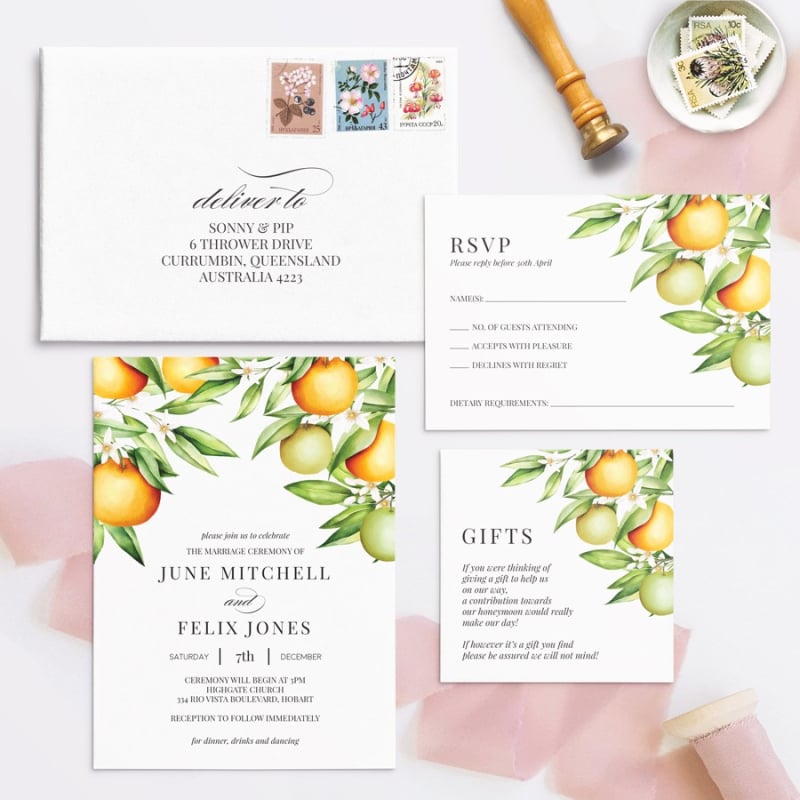 April Wedding Invitations