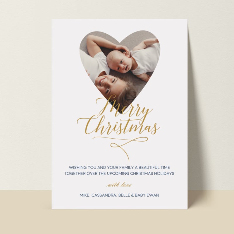 Heartful Christmas Photo Cards