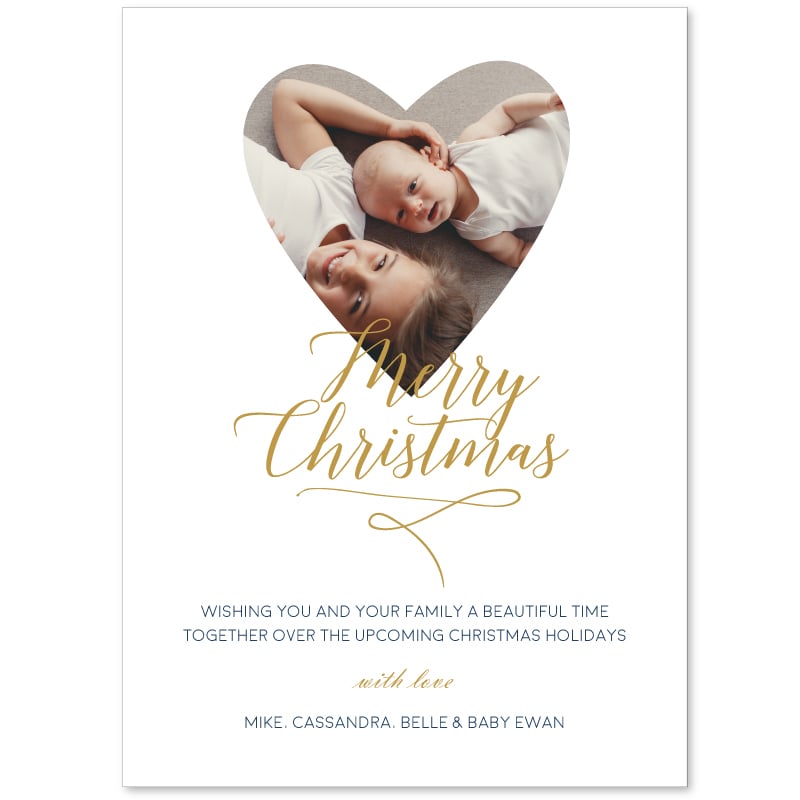 Heartful Christmas Photo Cards