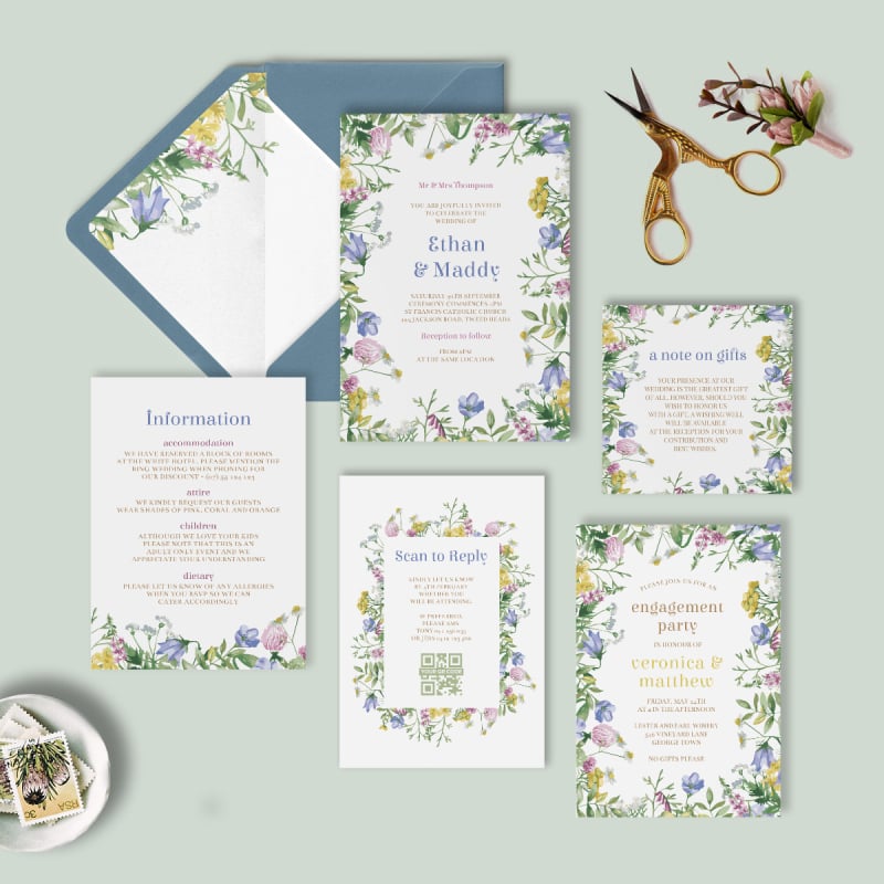 Spring Wildflower RSVP Cards