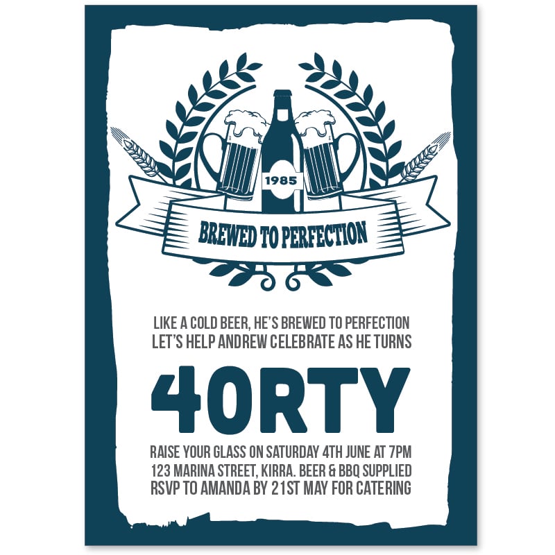Brewed to Perfection Birthday Invitations
