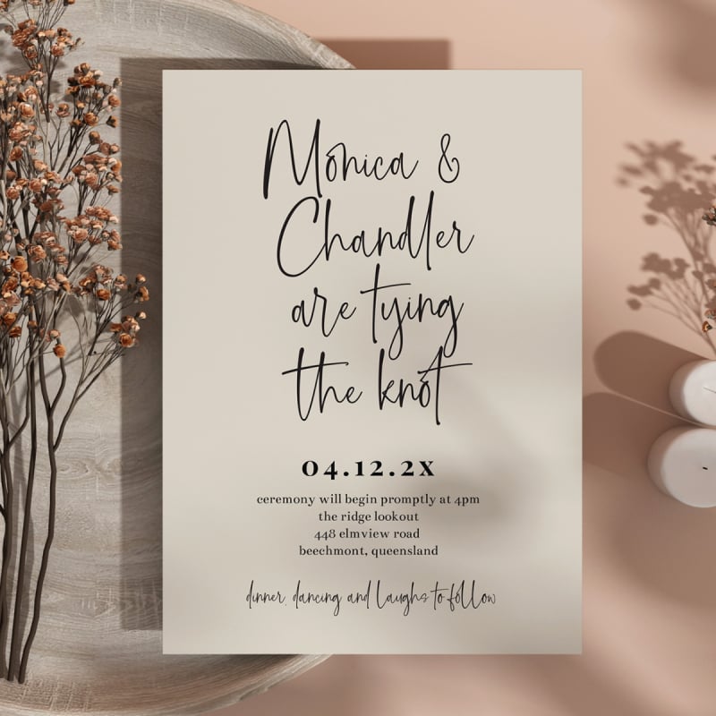 Bold Type Wedding Invitations