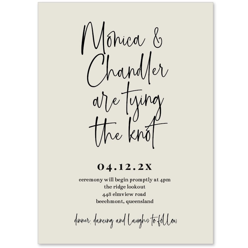 Bold Type Wedding Invitations