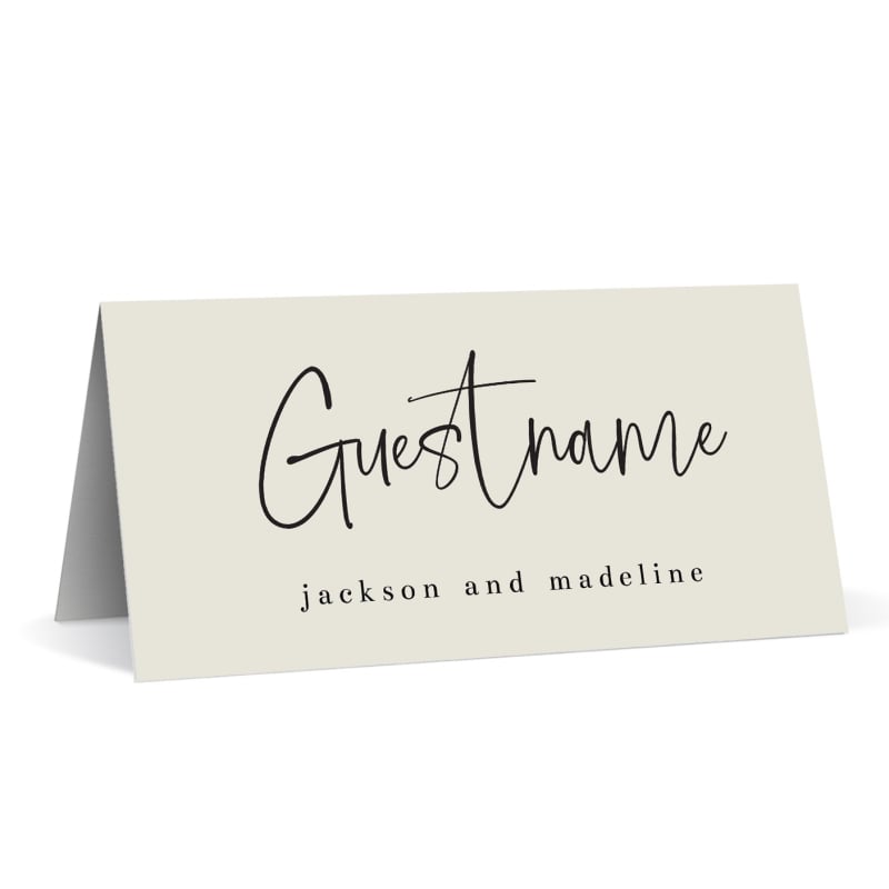 Bold Type Wedding Placecards