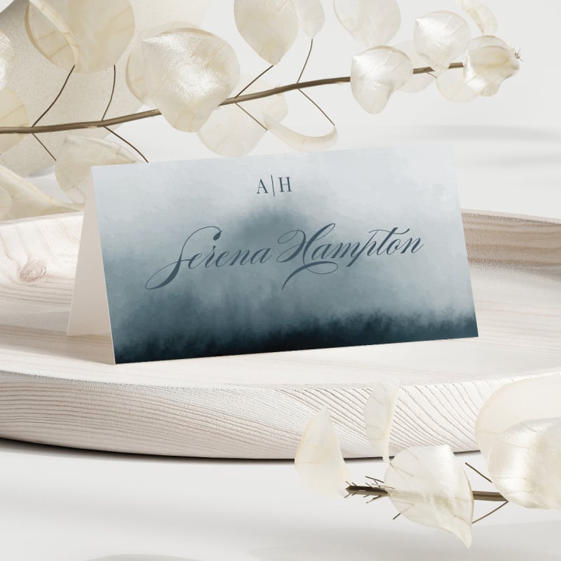 Belle Blue Wedding Placecards