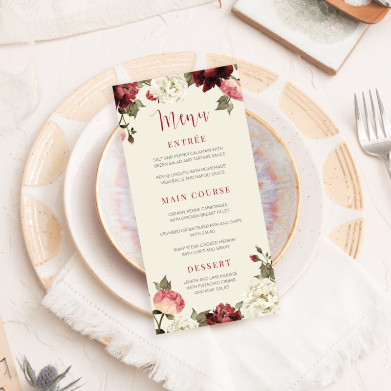 Garden Love Menu