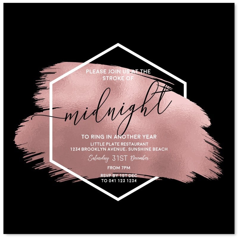 Big Bash New Years Invitations