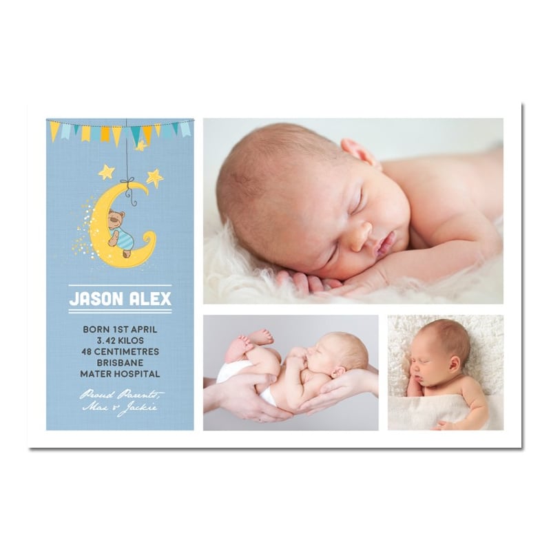 Big Star Birth Announcement Cards