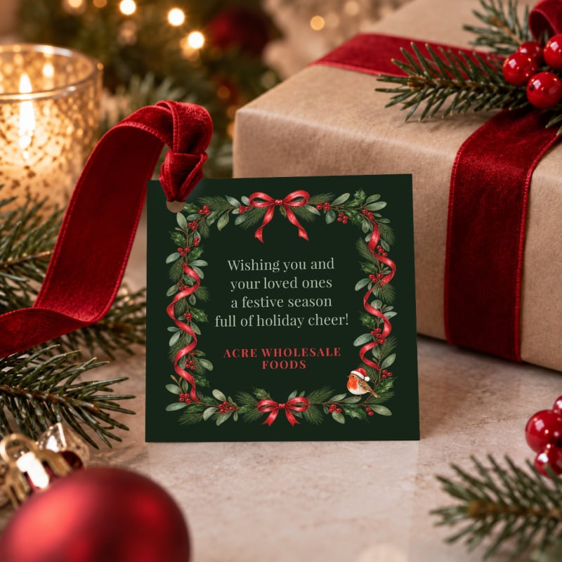 Bird Wreath Christmas Gift Tags