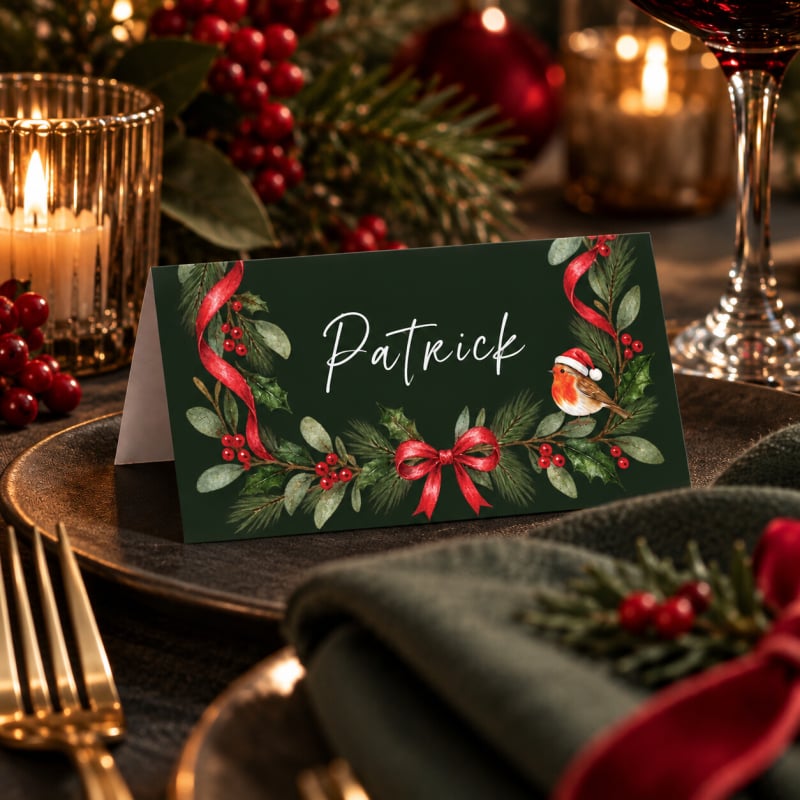 Bird Wreath Placecards