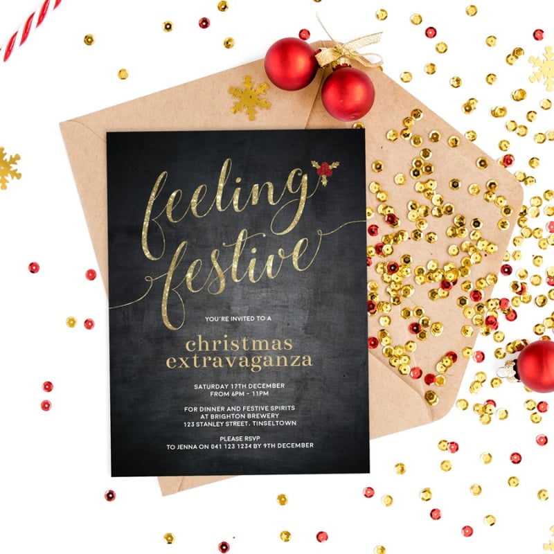 Feeling Festive Christmas Invitations
