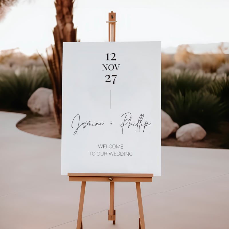 Modern Minimalist Welcome Sign