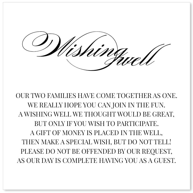 Monochrome Types Wishing Well Card