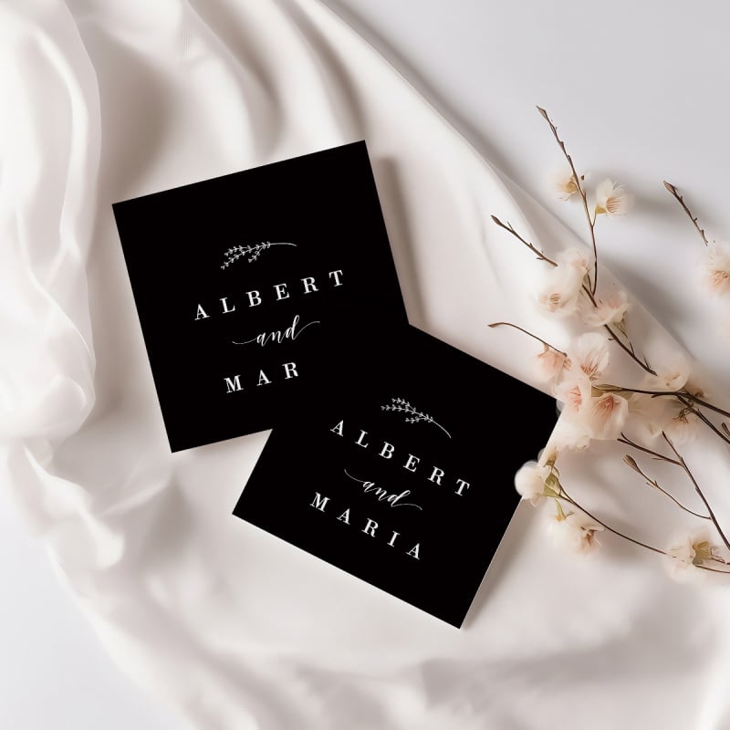 Black and White Wedding Gift Tags