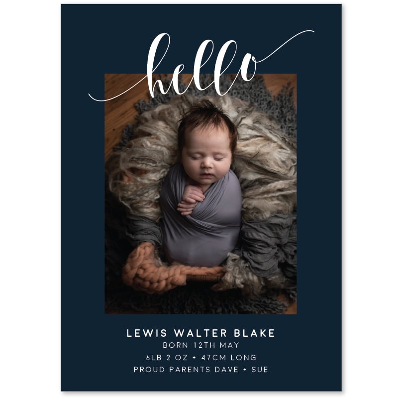 Our Little Guy Birth Announcement Cards