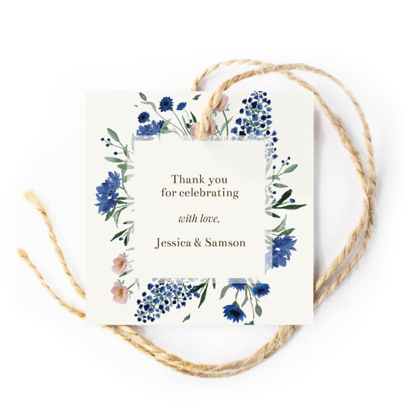 Royal Blue Florals Gift Tags