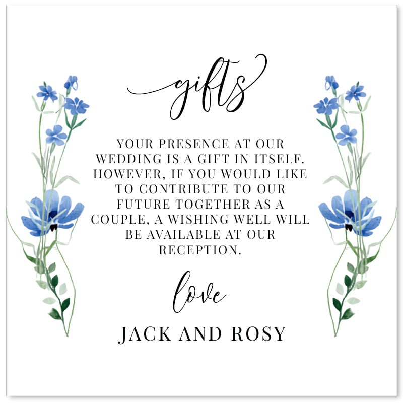 A Touch of Blue Wishing Well Card
