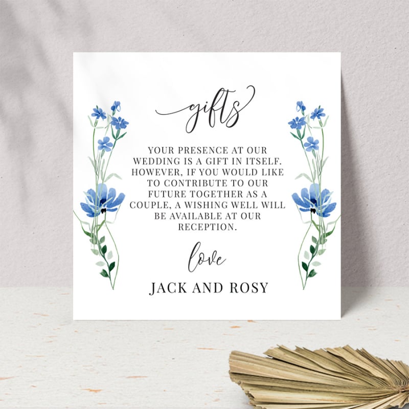 A Touch of Blue Wishing Well Card