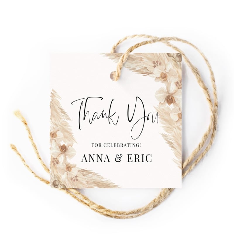 Boho Pampas Gift Tags