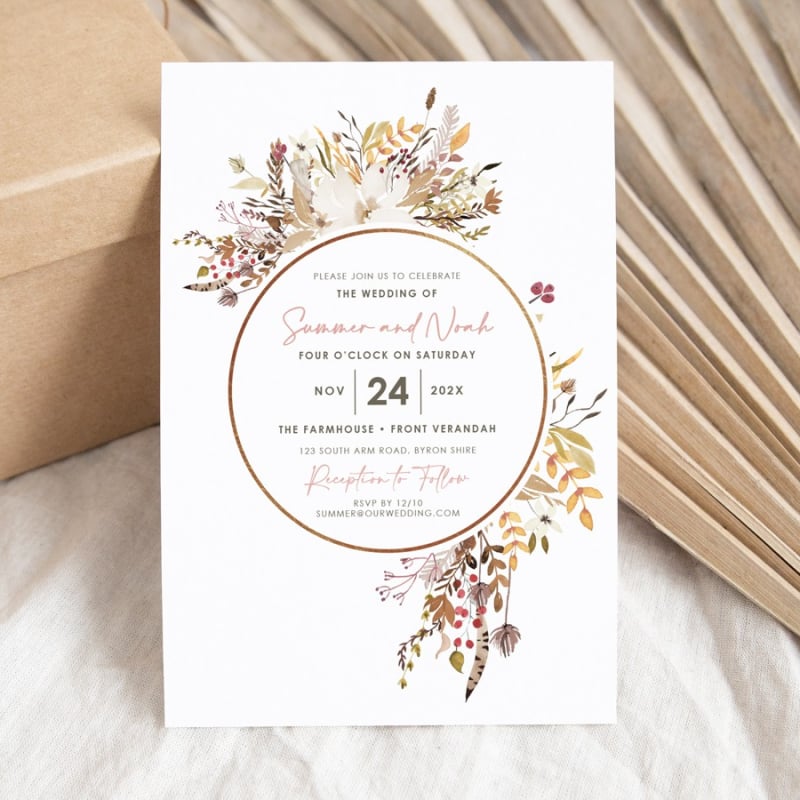 Boho Wedding Invitations 