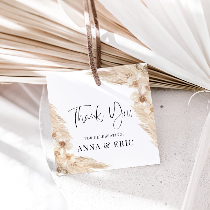 Boho Pampas Gift Tags