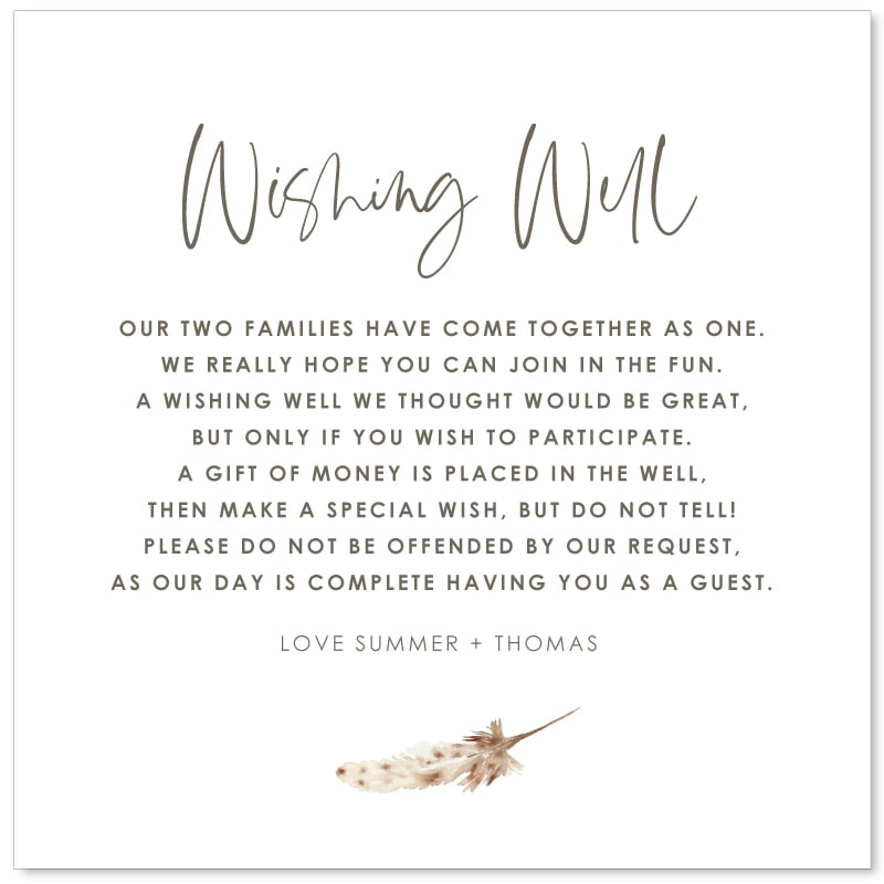 Boho Wishing Well Card 