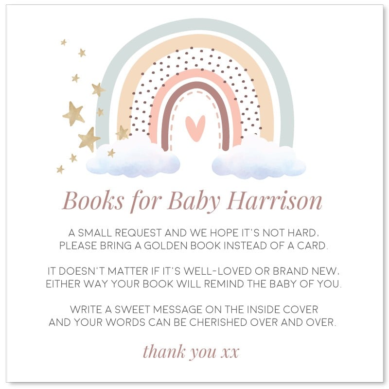 Rainbow Sprinkle Books For Baby Inserts