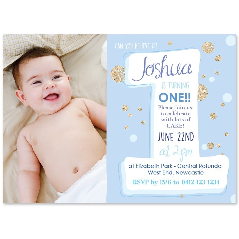Turning 1 Birthday Invitations