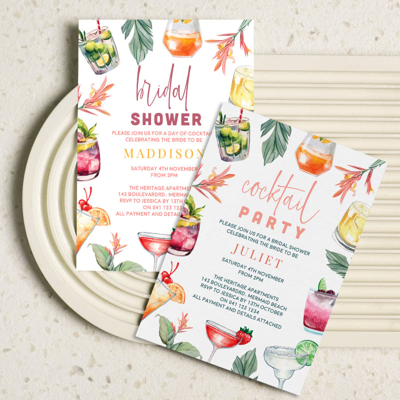 Cocktail Bridal Invitations