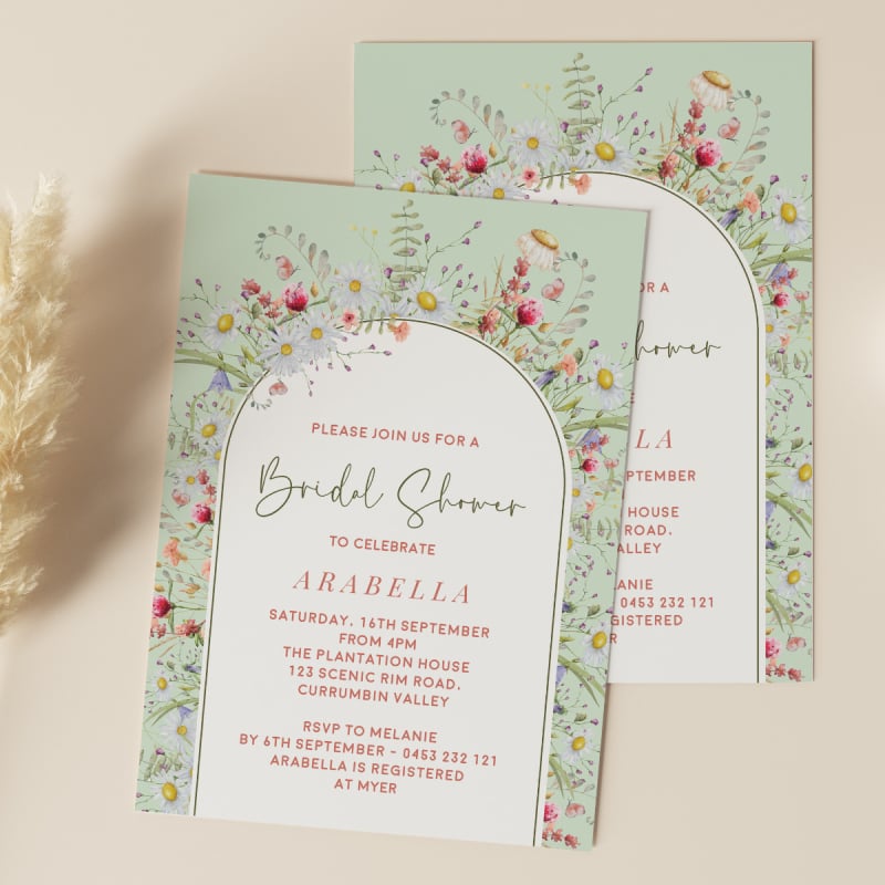 Spring Vibes Bridal Shower Invitations
