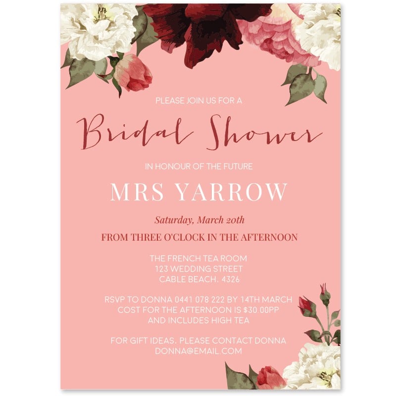 Decadent Bridal Shower Invitations