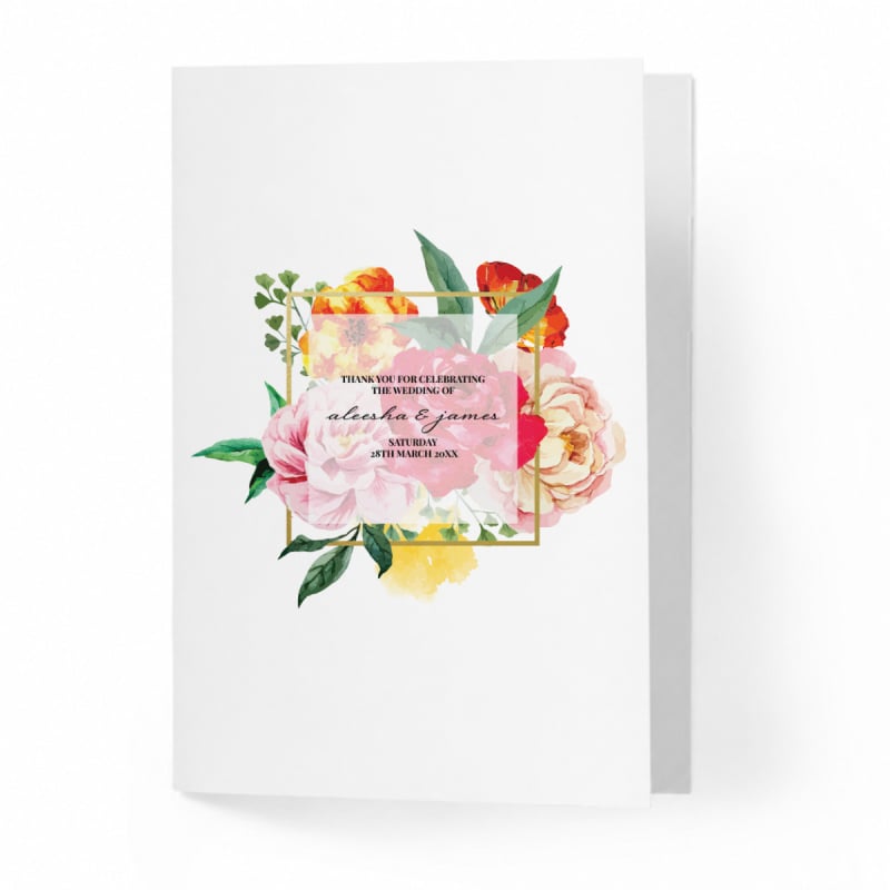 Bright Blooms Order Of Service Booklet Covers 