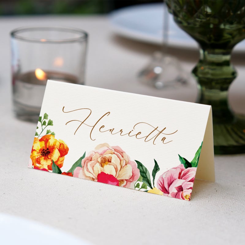 Bright Blooms Placecards