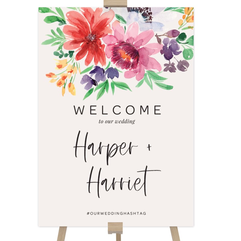 Stylish Type Wedding Welcome Sign