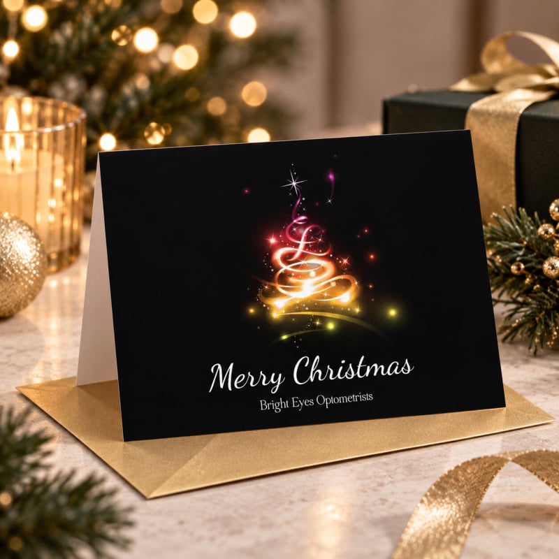 Bright Tree Christmas Cards Folded