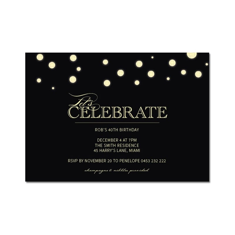 Celebrate Lights Invitations