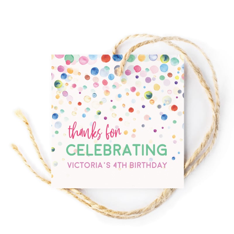 Celebrate Confetti Gift Tags