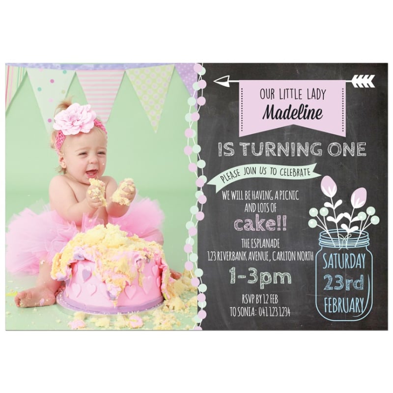 Chalked Up Birthday Invitations