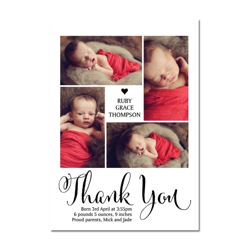 Checkers Birth Announcement Cards