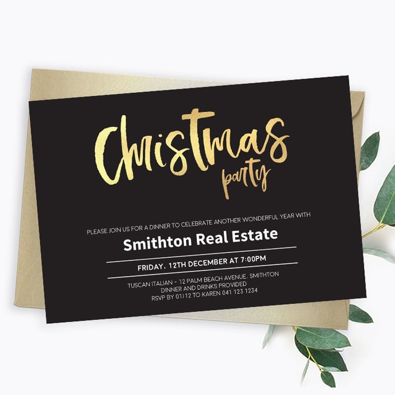 Shiny Christmas Party Invitation