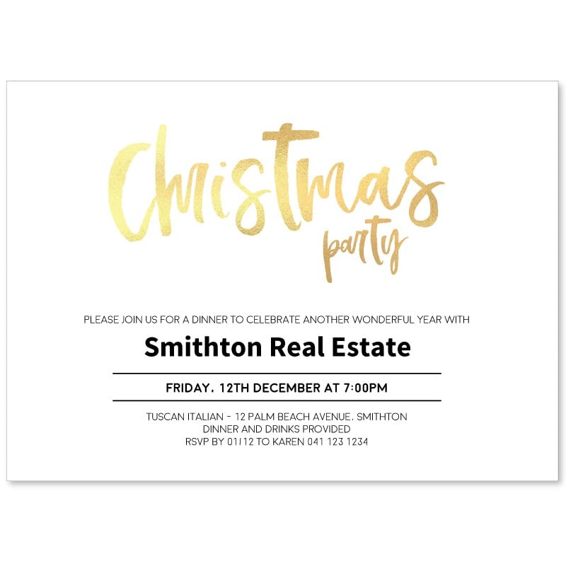 Shiny Christmas Party Invitation