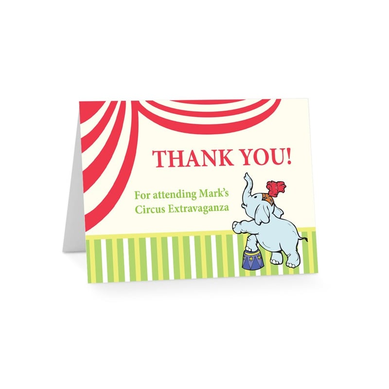 Circus Birthday Thank You Cards