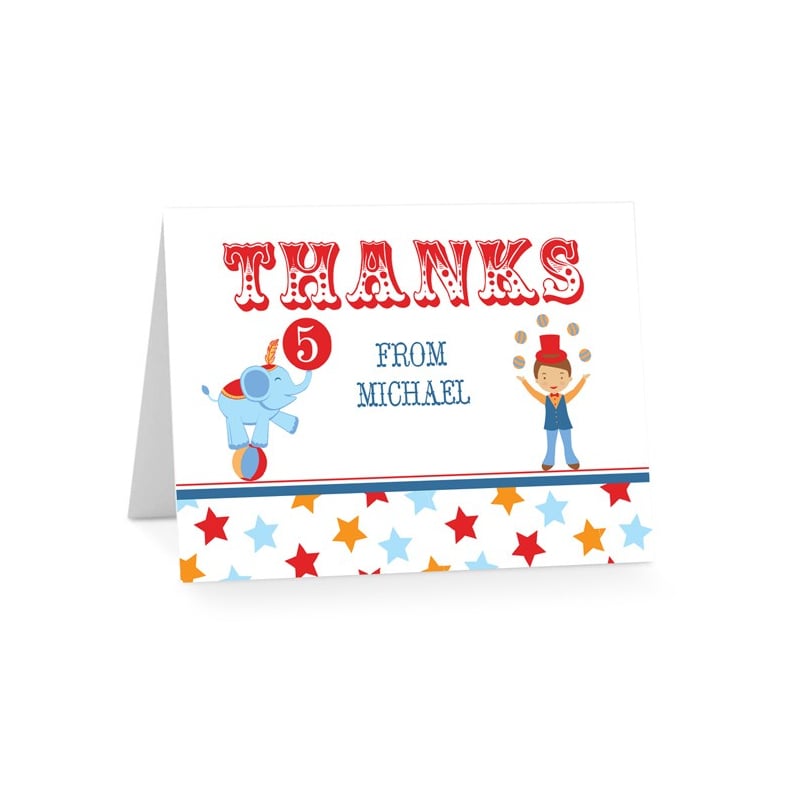 Circus Act Thank You Cards