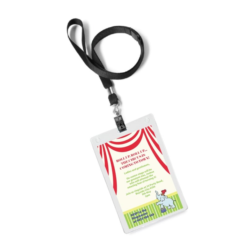 Circus VIP Pass Invitations