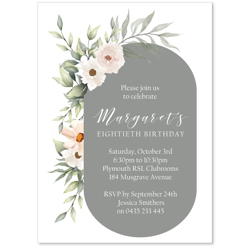 Classic Elegant Birthday Invitations